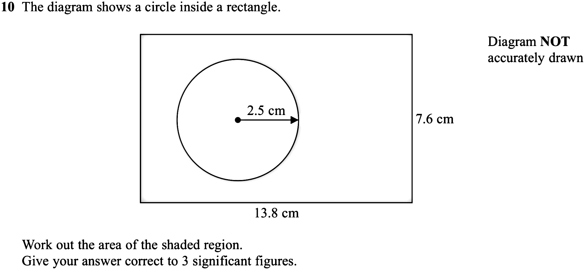 Solved The Diagram Shows A Circle Inside A Rectangle Diagram Not