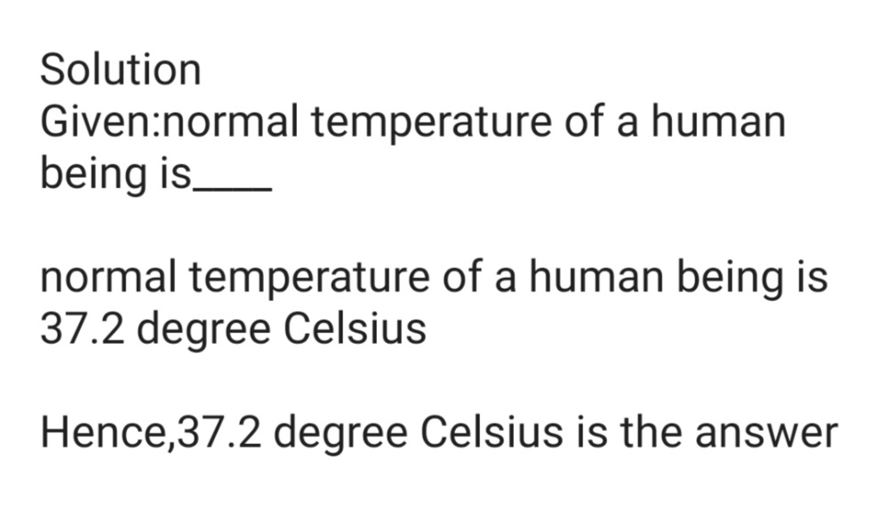 Normal temperature for human