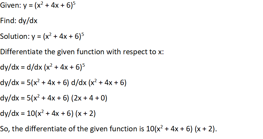 Differentiate The Following 1 Y X 2 4x 6 5 Snapsolve