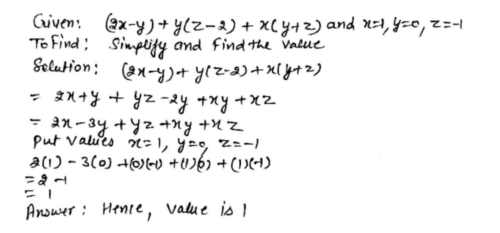 5 Simplify The Following And Verify If X 1 Y 0 Z 1 A 2x Y Y Z 2 X Y Z B Snapsolve