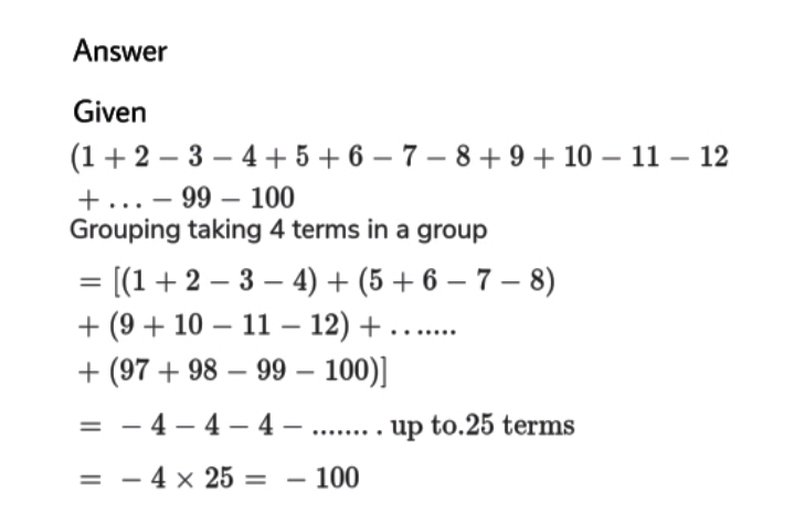 The Value Of 1 2 3 4 5 6 7 8 97 98 99 100 Is Snapsolve