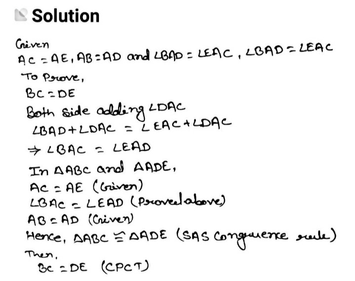 Q 25 Find A B Q 26 Ac Ae Ab Ad And Angle Bad Angle Eac Show That De Snapsolve