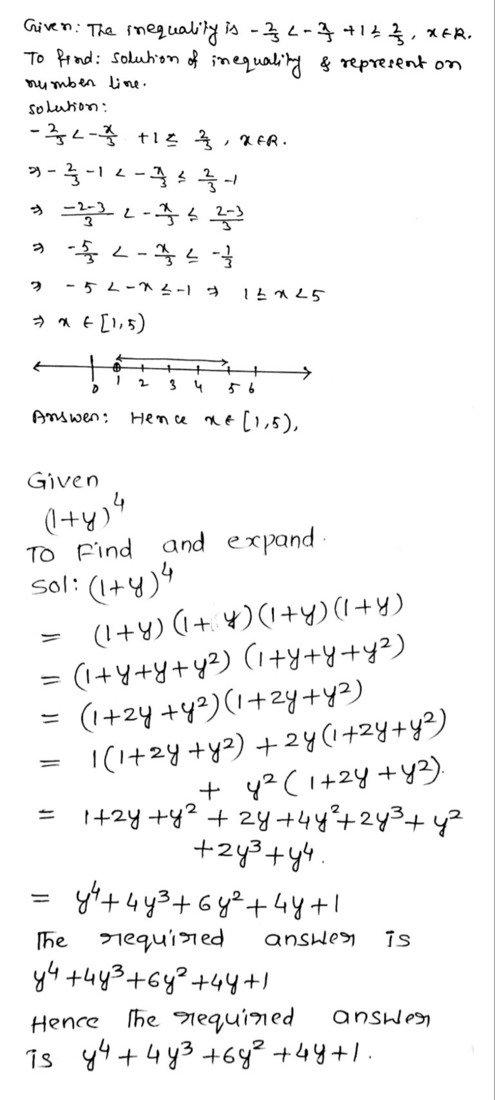 Iii Solve The Inequality 2 3 X 3 1 2 3 Where Xin Riv Expand 1 Y 4 Snapsolve