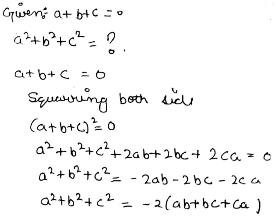 A 3 B 0 C L D 3l If A B C 0 Then A 2 B 2 C 2 Is A 4 Ab Ca B 2 A 2 C O D 2 Ab Ca Snapsolve