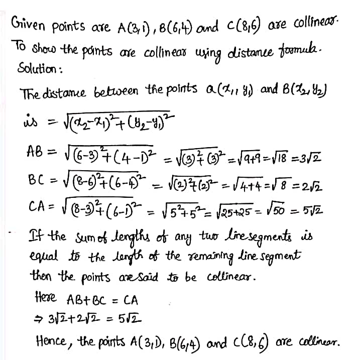 cm 4 Iv If A 3 1 B 6 4 And C 8 6 Using Distance Formula Show That Ab Ca 4 V A Student Scored The Following Marks In 11 Questions Of A Question Paper Ra1 Snapsolve