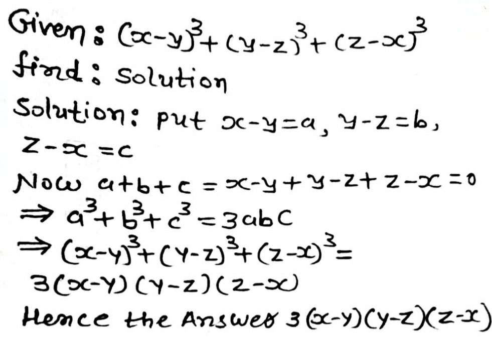 Resolve Into Factors X Y 3 Y Z 3 Z X 3 Snapsolve