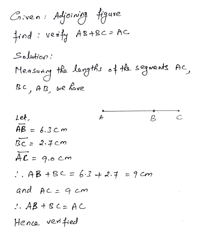 4 In The Adjoining Figure Verify The Following By Measurement I Ab Aca Ii Ac Abasurement That Snapsolve