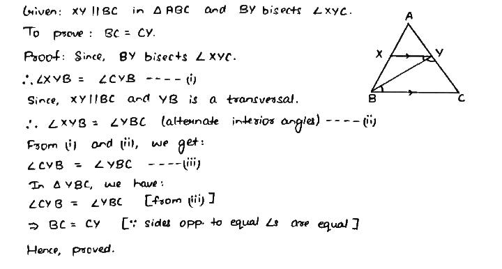 Iii Adxrightarrow Frac 1 2 Ab Ca B C Fig 1draw Delta Abc Produce Ba To X Such That Ax Ac Jom Join Xc To Show That Bx Snapsolve
