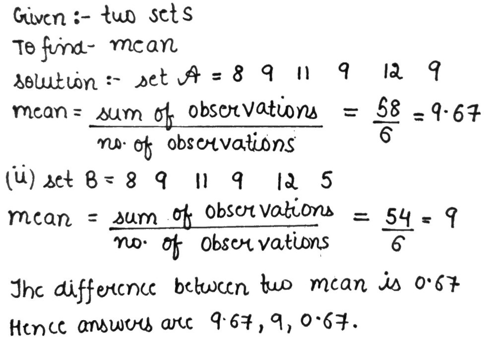 Solved: Calculate the mean for both of the following sets of scores ...