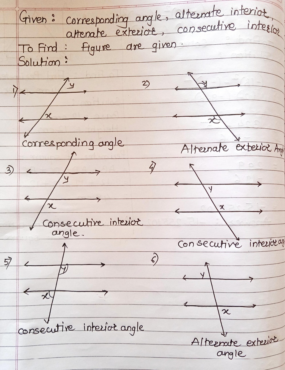 Solved: Identify each pair of angles as corresponding, alternate ...