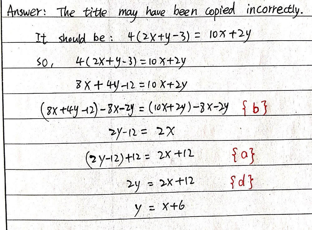 Given 42x Y 3 10x 2y Prove Y X 6 Frac42x Y 3 10 Gauthmath