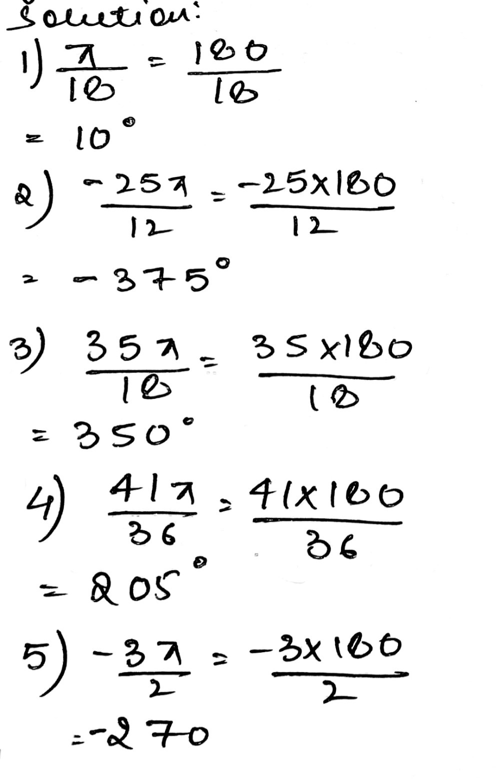 Convert Each Radian Measure Into Degrees 21 Frac Gauthmath