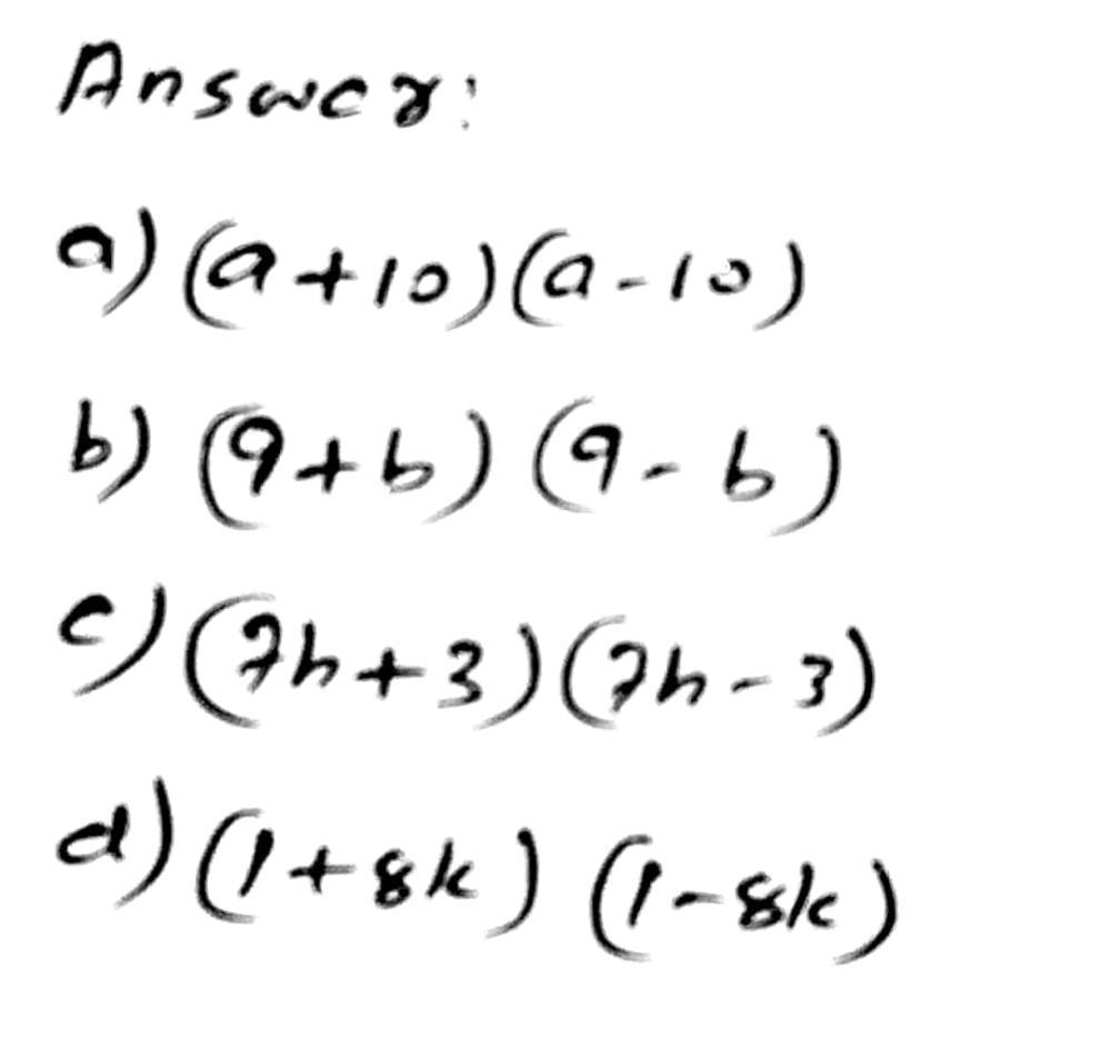 3 Factorise Each Of The Following Expressions C Gauthmath