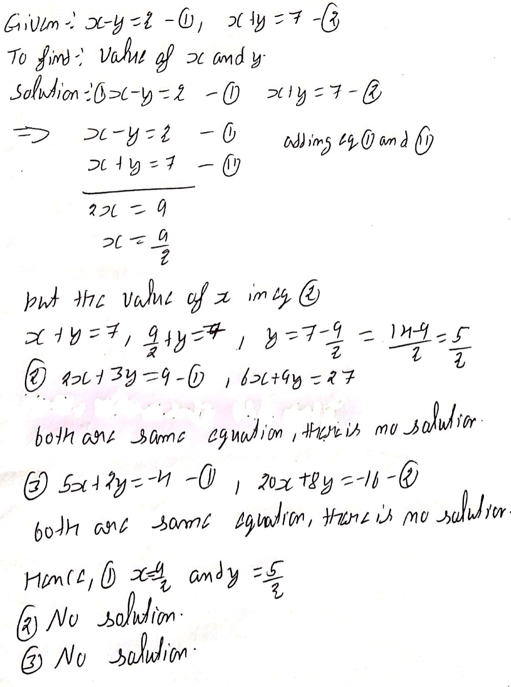 B 2 Solve Each System Of Linear Equation Graphical Gauthmath