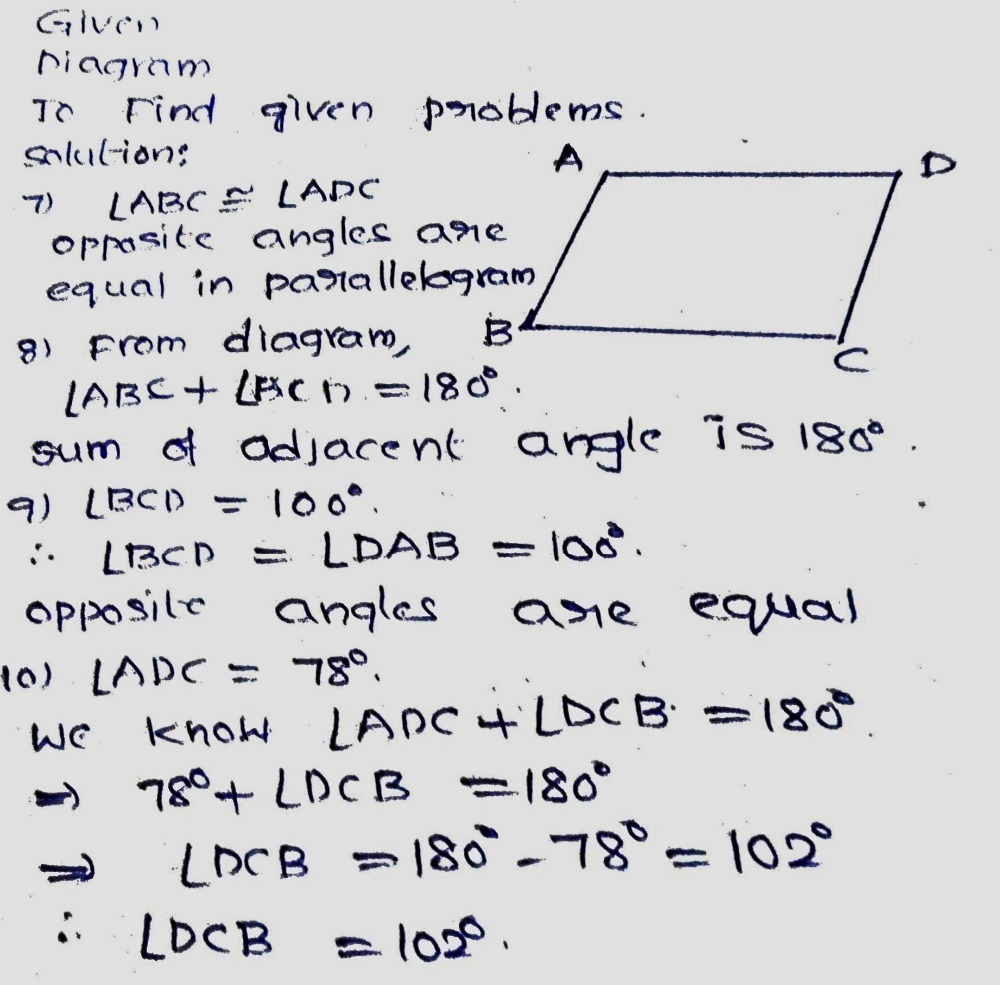 Solved: ∠ ABC is congruent to what angle? A. ∠ BCD C. ∠ ABD B. ∠ ADC D ...