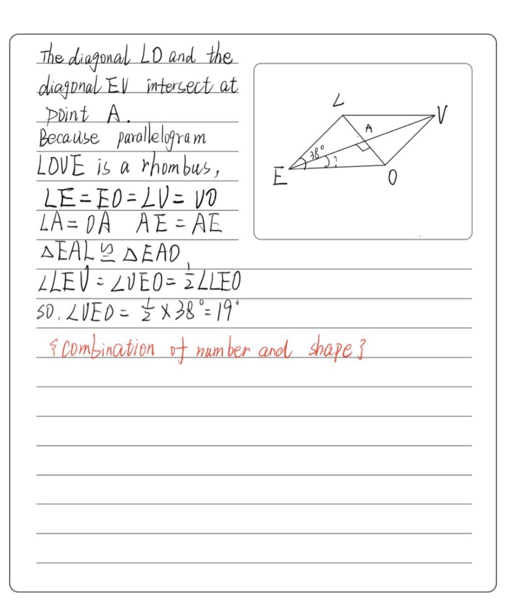 12 If Parallelogram Love Is A Rhombus And Angle L Gauthmath