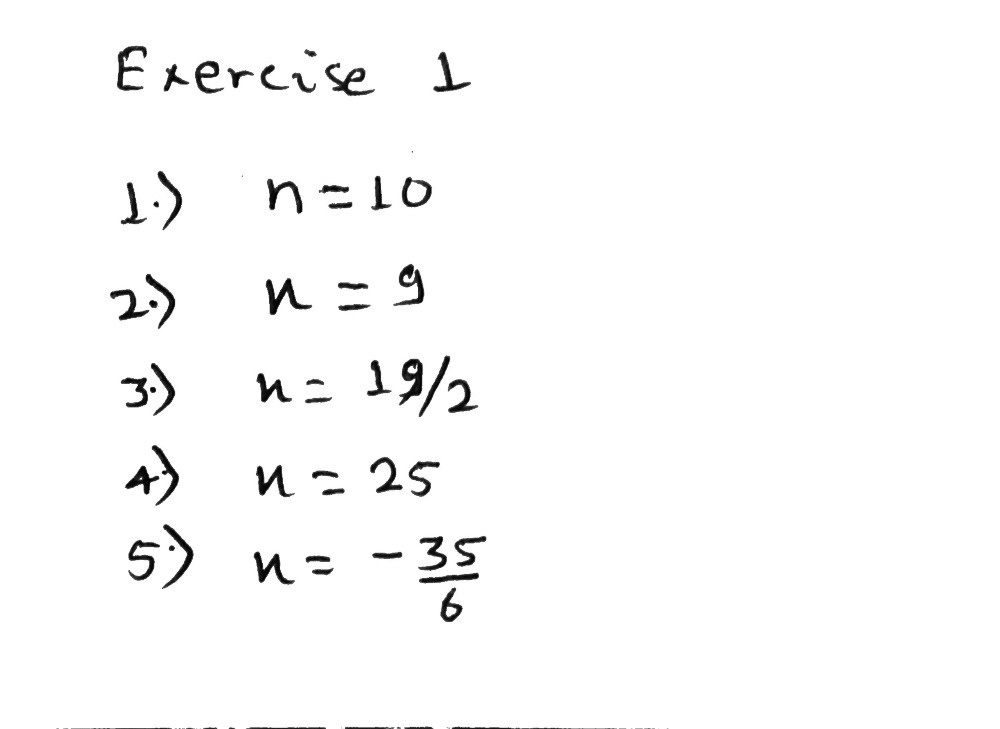 Exercise 1 Exercise 2 Direction Solve And Check Gauthmath