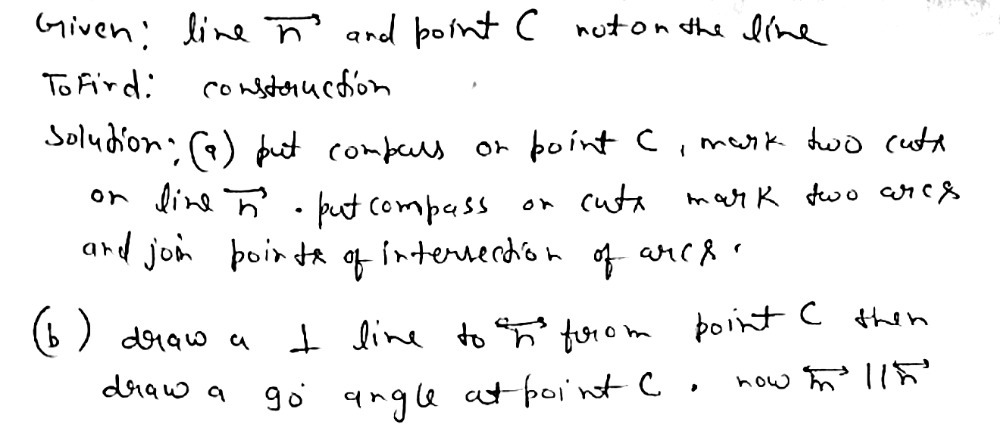 Draw A Line Name It N And Draw Point C Not On Th Gauthmath