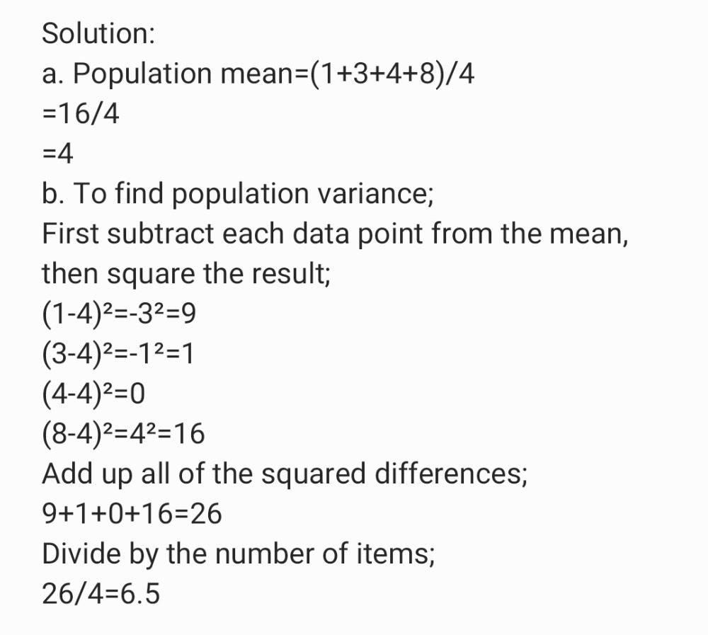 onsider a population with the values 21,21,21,21 a. - Gauthmath