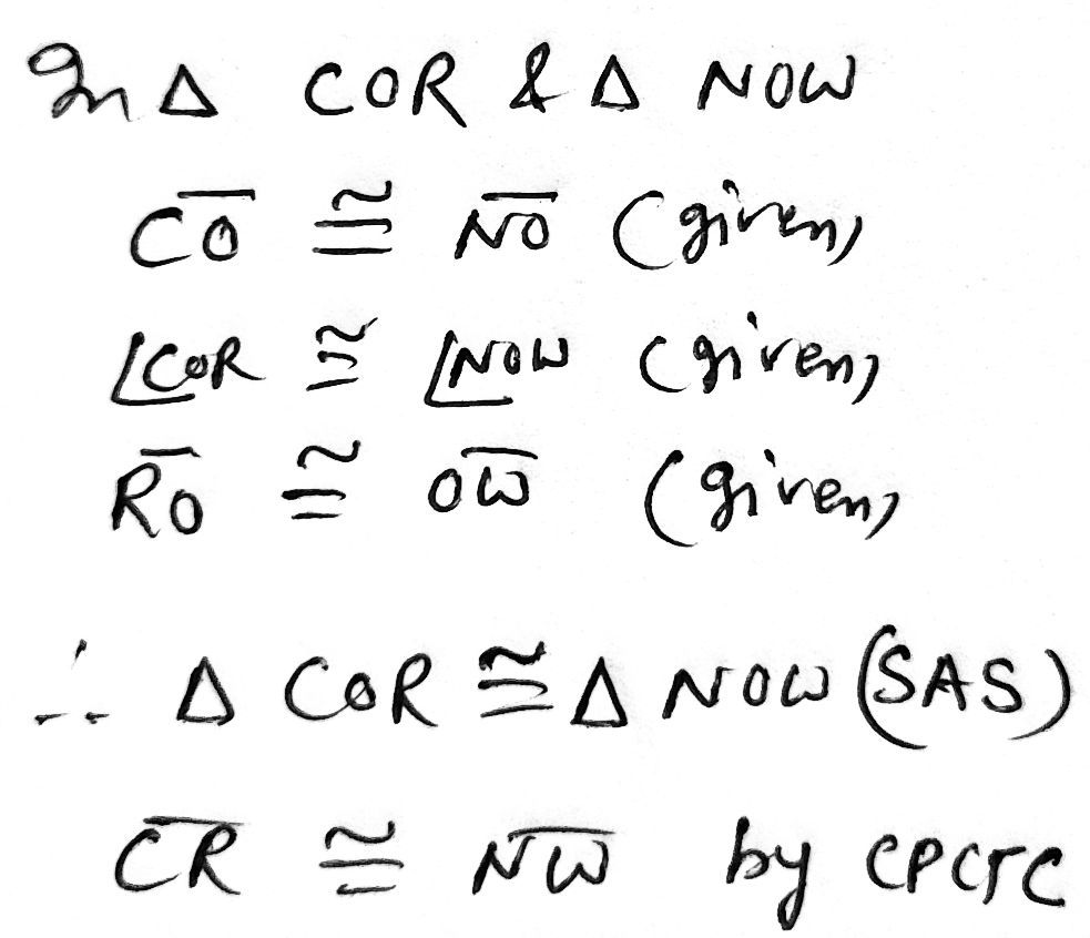 Solved: Illustrative Example 2: Given: overline CO≌ overline NO O is ...