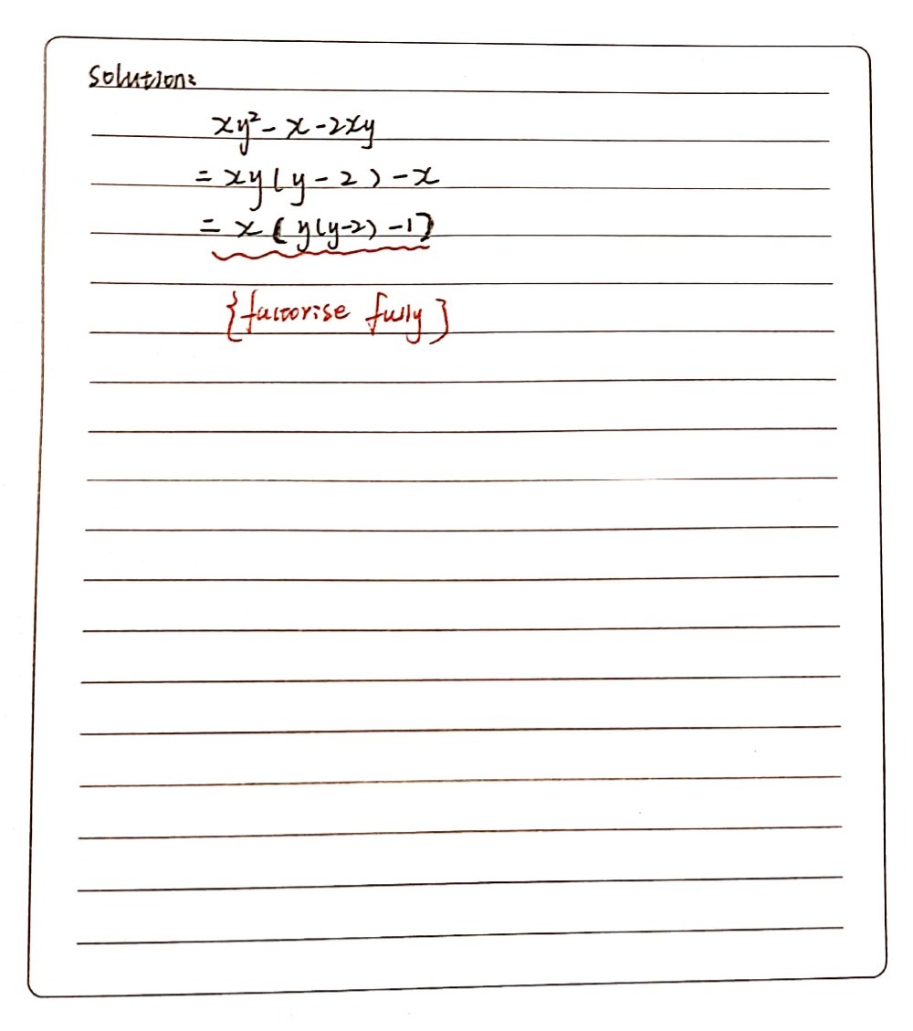 Factorise Fully Xy2 X 2xy Gauthmath