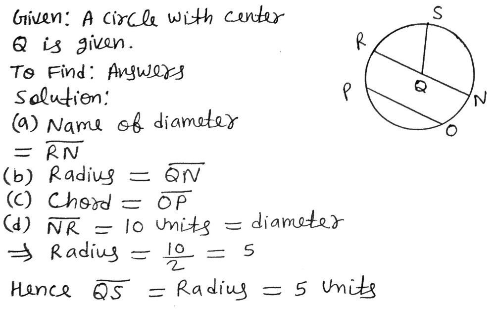 A Circle With Center Q Is Shown In The Figure Belo Gauthmath