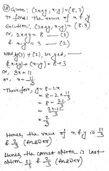 Lf 2x Y X Y 8 3 Then Value Of X Amp Y Are Respectively A 11 2 And 3 2 B 0 And 8 C 8 And 3 D 11 3 And 2 3 Snapsolve