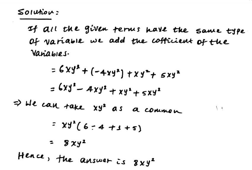 Solve 6xy 2 4xy 2 Xy 2 5xy 2 Snapsolve