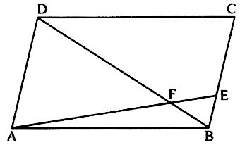 In The Figure Abcd Is A Parallelogram And E Divides In The Ratio 1 3 Db And Ae Intersect At F Show That Df 4fb And Af 4fe Snapsolve