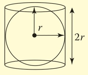 Solved: Show that the volume of the sphere is ( 2/3 ) of the volume of ...