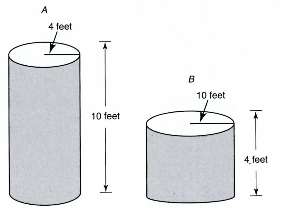 Solved What is the volume of each cylinder shown below? Round your