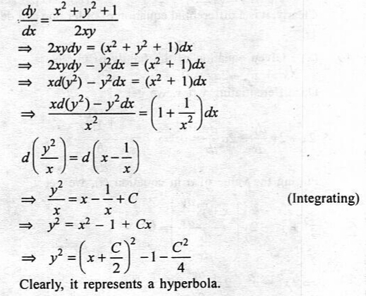 The Solution Of The Differential Equationfrac Dy Dx Frac X 2 Y 2 1 2xy Satisfying Y 1 1 Is A A Hyperbola B A Circle C Y 2 X 1 X 10 D X 2 2 Y 3 2 5 Snapsolve The Solution Of The Differential Equationfrac Dy Dx Frac X 2 Y 2 1 2xy Satisfying Y 1 1 Is A A Hyperbola B A Circle C Y 2 X 1 X 10 D X 2 2 Y 3 2 5 Snapsolve