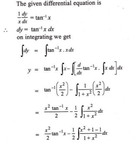 The Solution Of Frac 1 X Frac Dy Dx Tan 1 X Is A Frac X 2 Tan 1 X 2 C 0 B X Tan 1 X C 0 C X Tan 1 X C D Y Frac X 2 Tan 1 X 2 Frac 1 2 X Tan 1 X C Snapsolve