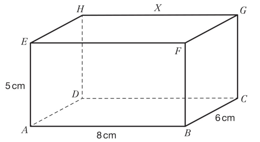 The diagram below shows a cuboid with dimensions 8 - Gauthmath