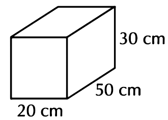 Solved: Water flows into this cuboid-shaped tank at a rate of (150) cm3 ...