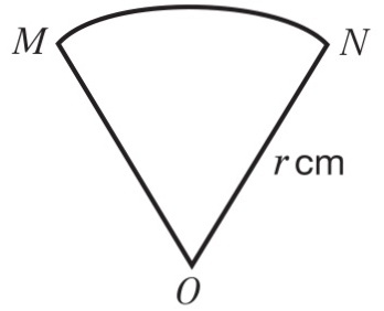 Solved: The diagram shows a minor sector (OMN) of a circle with centre ...