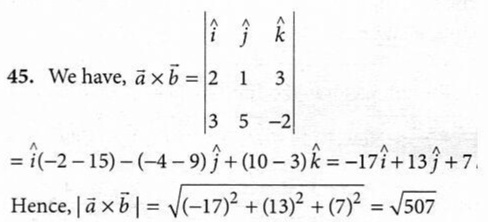 Find Tex Overrightarrow A Times Overrightarrow B Tex If Tex Overrightarrow A 2 Hat I Hat J 3 Hat K Tex And Tex Overrightarrow B 3 Hat I 5 Hat J 2 Tex Snapsolve