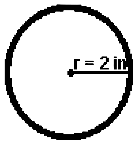 Solved: The radius of a circle is (2) inches. What is the circumference ...