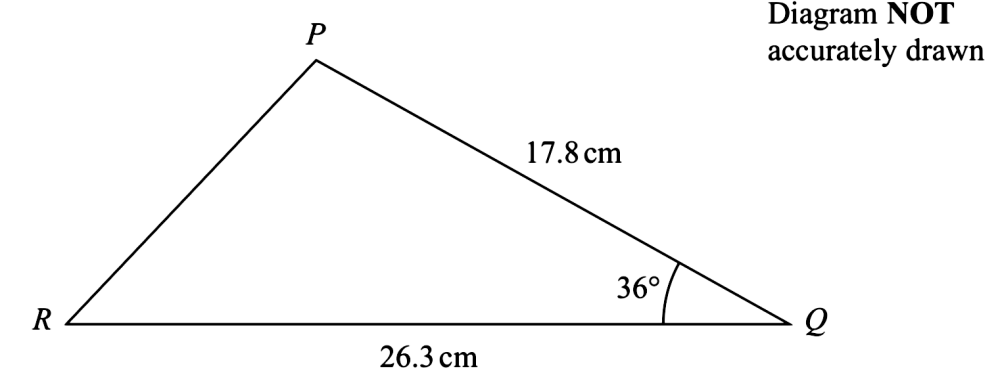 Solved The Diagram Shows Triangle Pqr Calculate The Length Of Pr