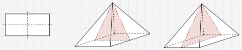 how many lines of symmetry does a square based right pyramid have