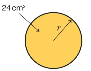 find the radius of a circle whose area is 12474 cm 2