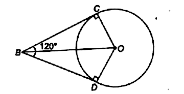 If From An External Point B Of A Circle With Centre O Two Tangents And Are Drawn Such That Angle Dbc 1 Circ Prove That Bo I E Bo 2bc Snapsolve