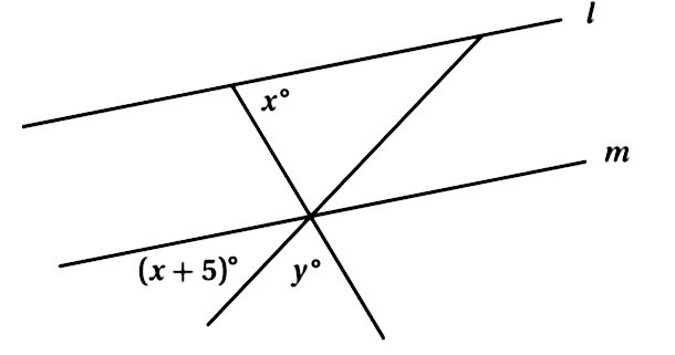 Lines L And M Are Parallel In The Figure Above Which Of The Following Expresses The Value Of Y In Terms Of X A 95 2x B 165 2x C 175 2x D 185 2x Snapsolve