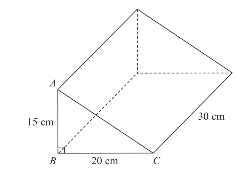 Solved: The diagram shows a solid prism. The length of the prism is (30 ...