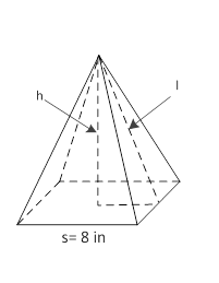 Solved: The base of the following pyramid is a square. If the volume of ...