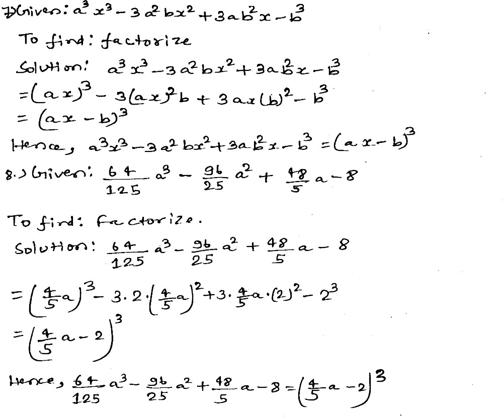 Factorise324 227 A 3 X 3 3a 2 Bx 2 3ab 2 X B 3 8 Frac 64 125 A 3 Frac 96 25 A 2 Frac 48 5 A 8 Snapsolve