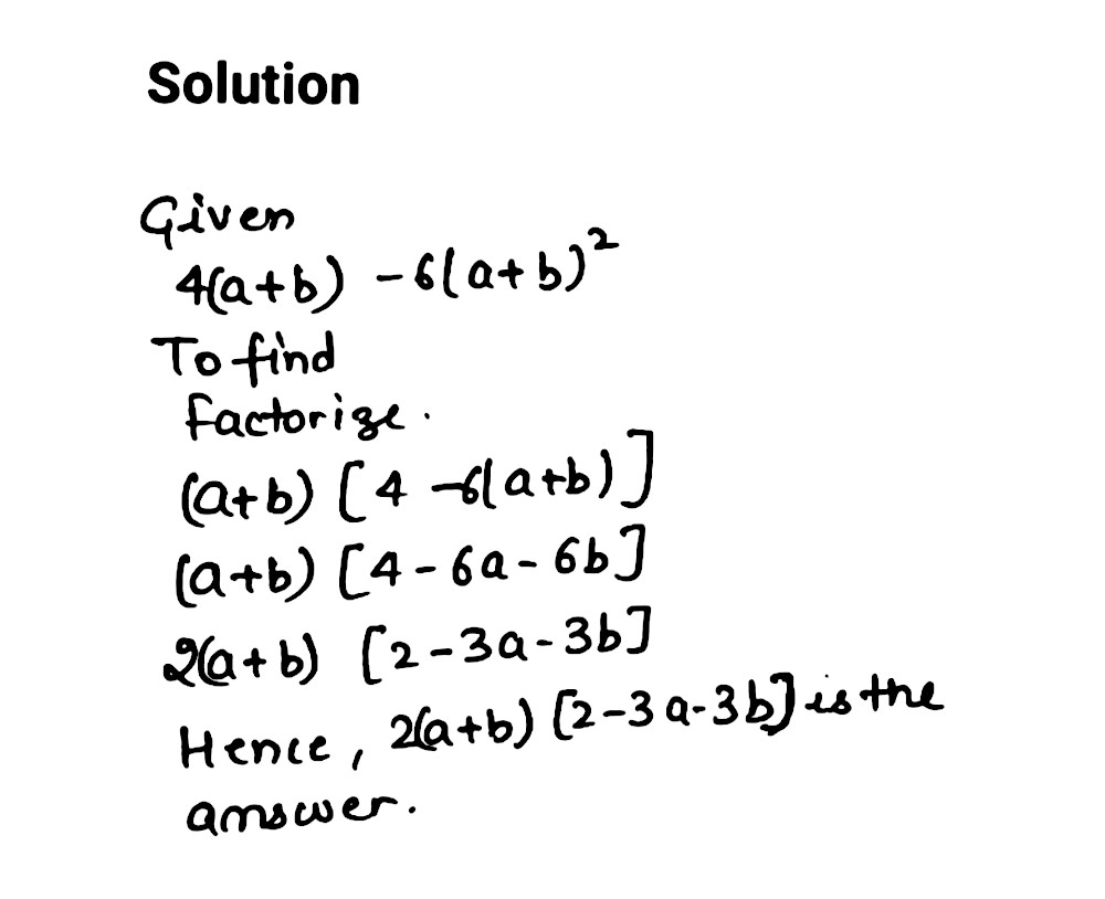 Exercise 2e Ruvfactorize 2 18x 2 Y 21 9x 2 12xy4 2a X Y 3 27a 3 B 3 45a 4 B 2 5 2x P 2 Q 2 4y P 2 Q 2 6 X A 5 8 8 3a 2b 4 A B 6 A B 2 9 X X Y 3 3x 2 Y X Y 10 X 3 2x 2 12 A 3 B A 2 B11 X 2 Xy 2xz 2yz13 8