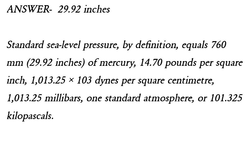 What Is The Value Of Atmospheric Pressure At The Sea Level Snapsolve