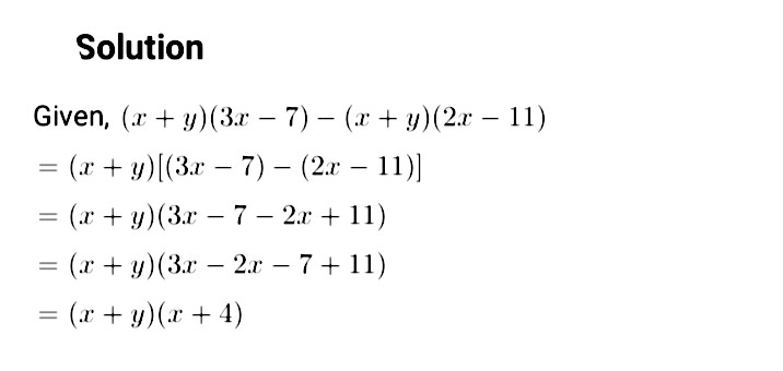 Factorise The Following Polynomials X Y 3x 7 X Y 2x 11 Snapsolve