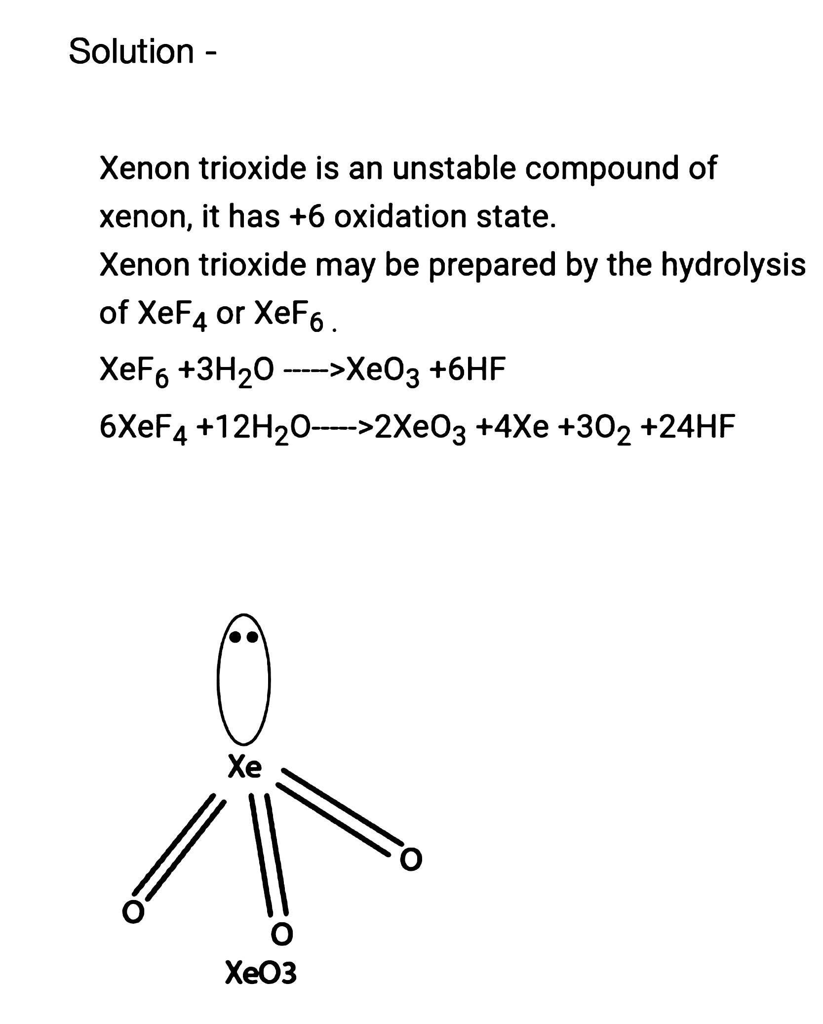 xenon tetrafluoride on chem draw
